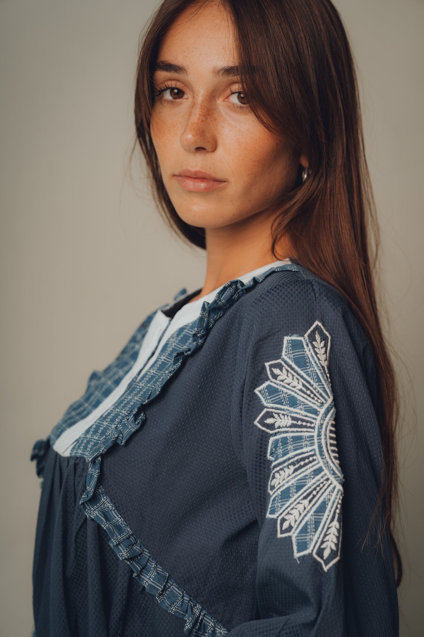 Blusa Harvest - Blusa Volantes y Bordados