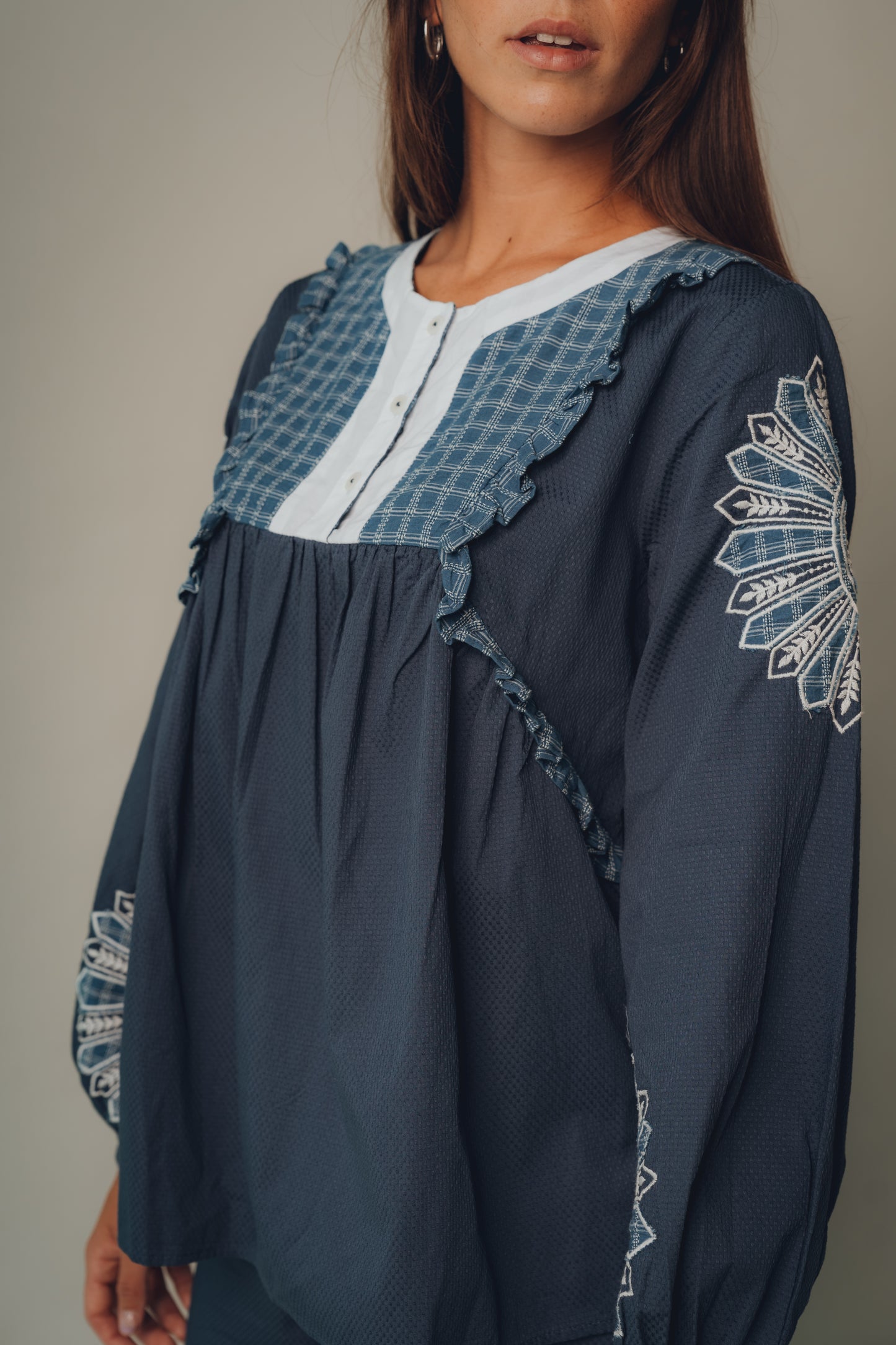 Blusa Harvest - Blusa Volantes y Bordados