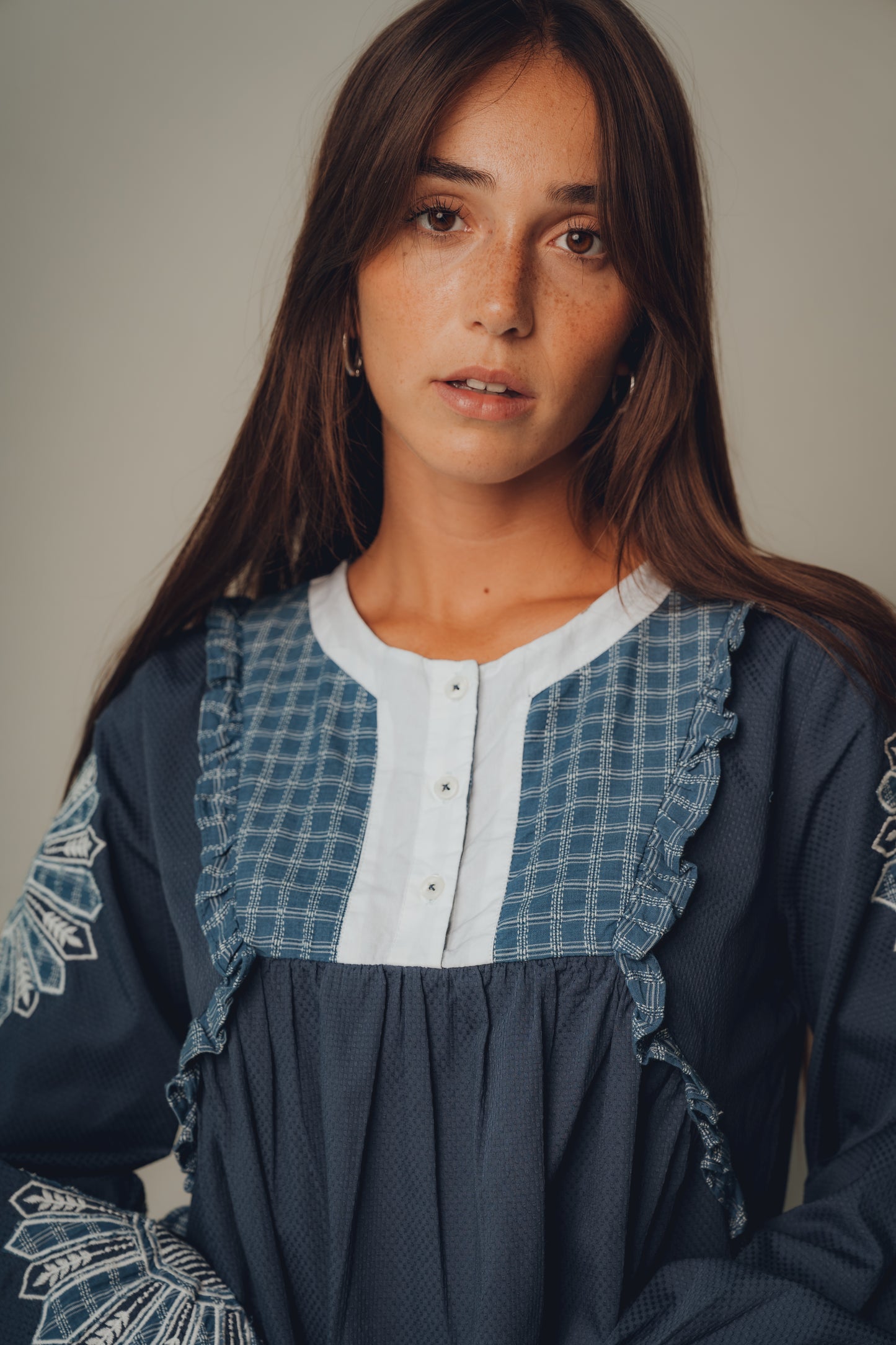 Blusa Harvest - Blusa Volantes y Bordados