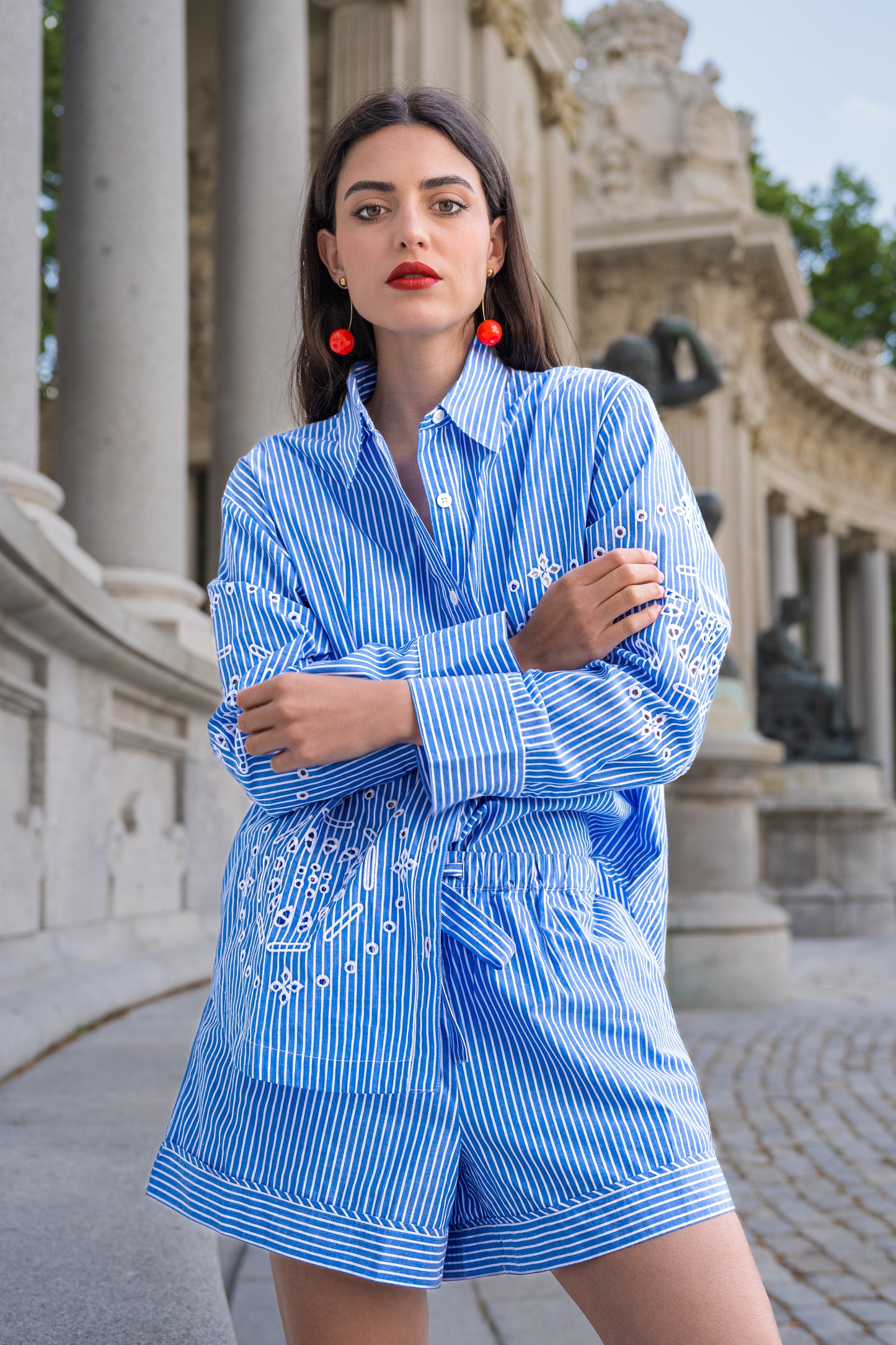 Total Look Set Marsella Claro- Camisa y Short Bordados (Copia)