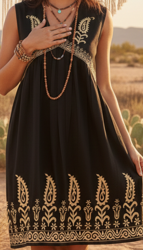 Noire Poplin Dress
