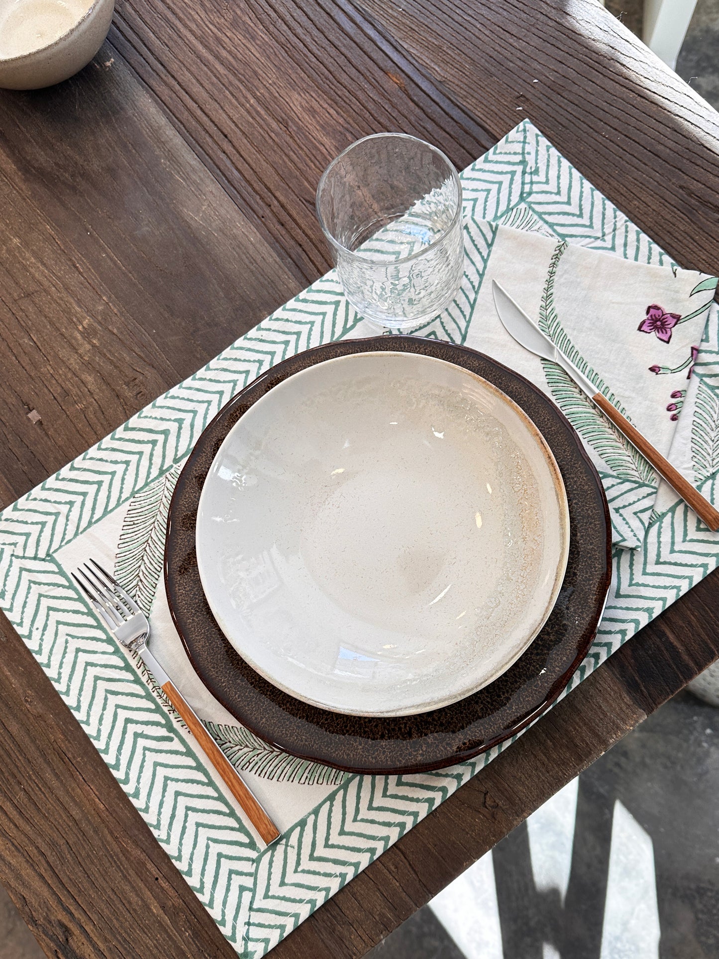 Palmeras: Manteles Individuales | 6 Servilletas | Juego de Comedor |50x30cm