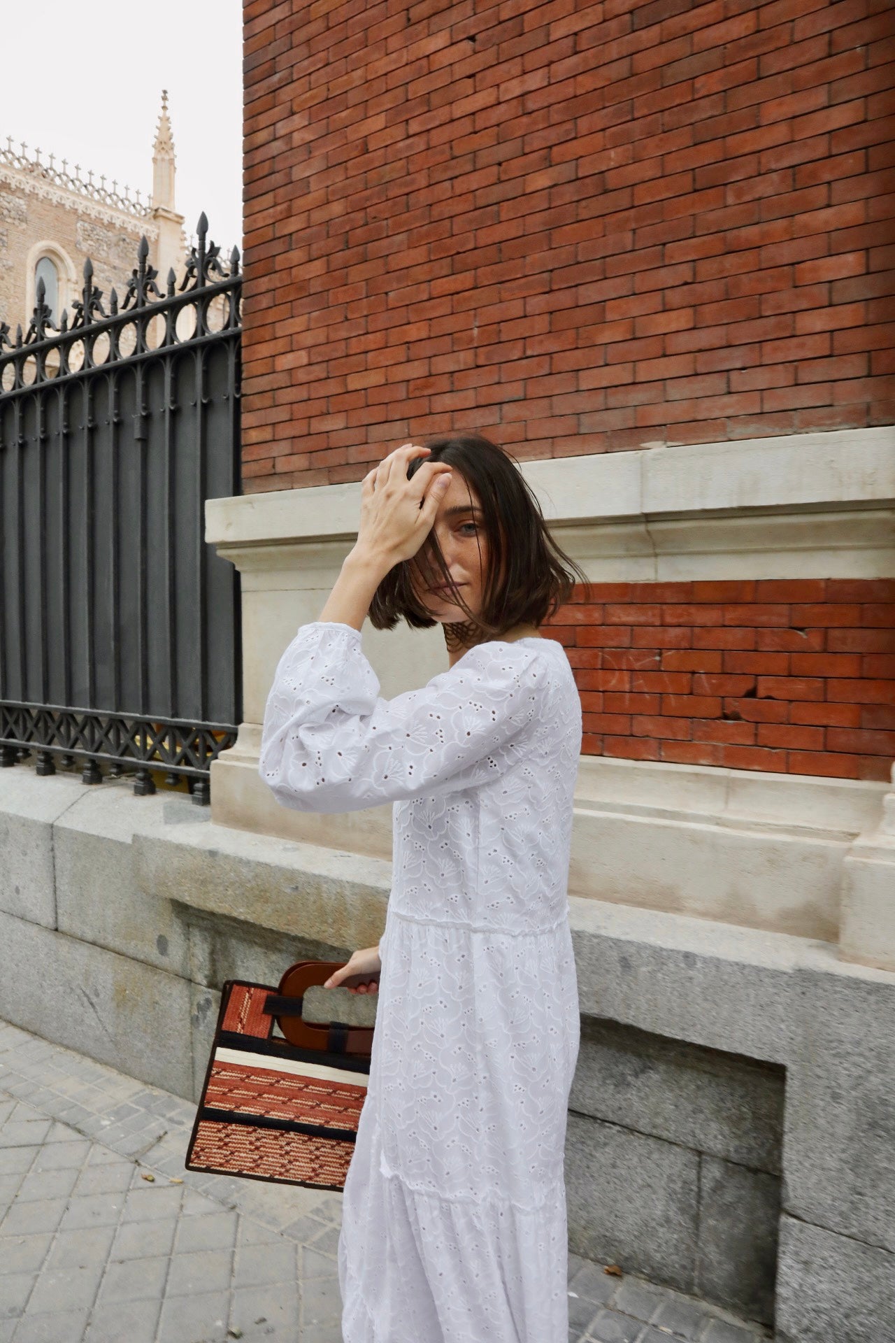 Vestido Schiffli Blanco