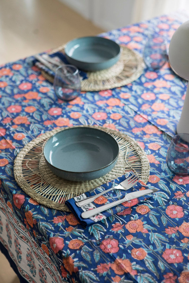 Flor Naranja: Mantel de Mesa Rectangular | 150 x 230 cm