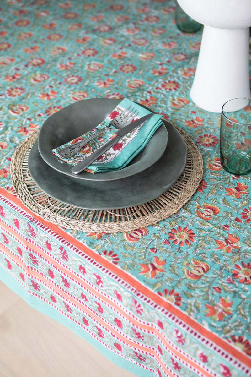 Océano Verde: Mantel de Mesa Rectangular 150 x 230 cm