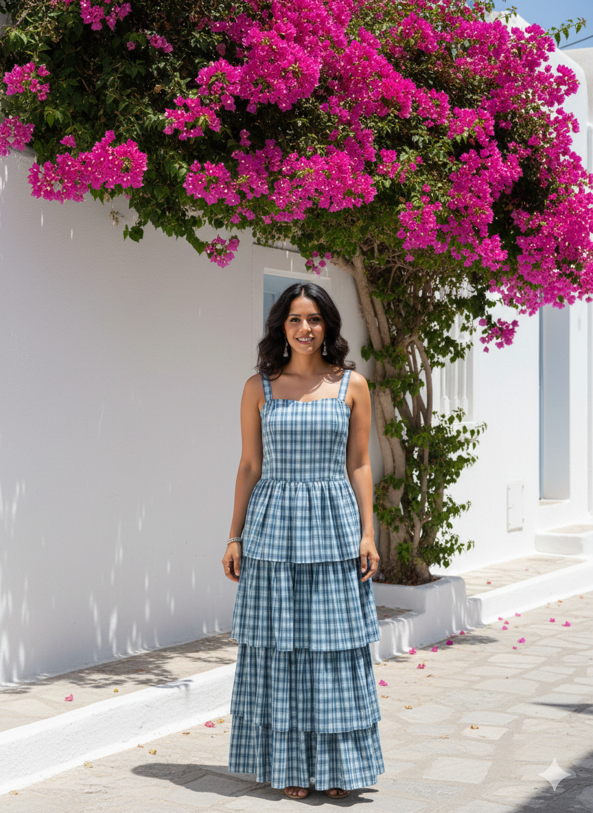 Roma Dress- Blue