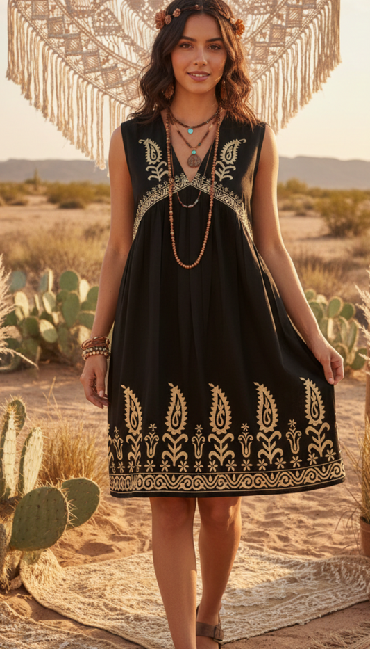 Noire Poplin Dress