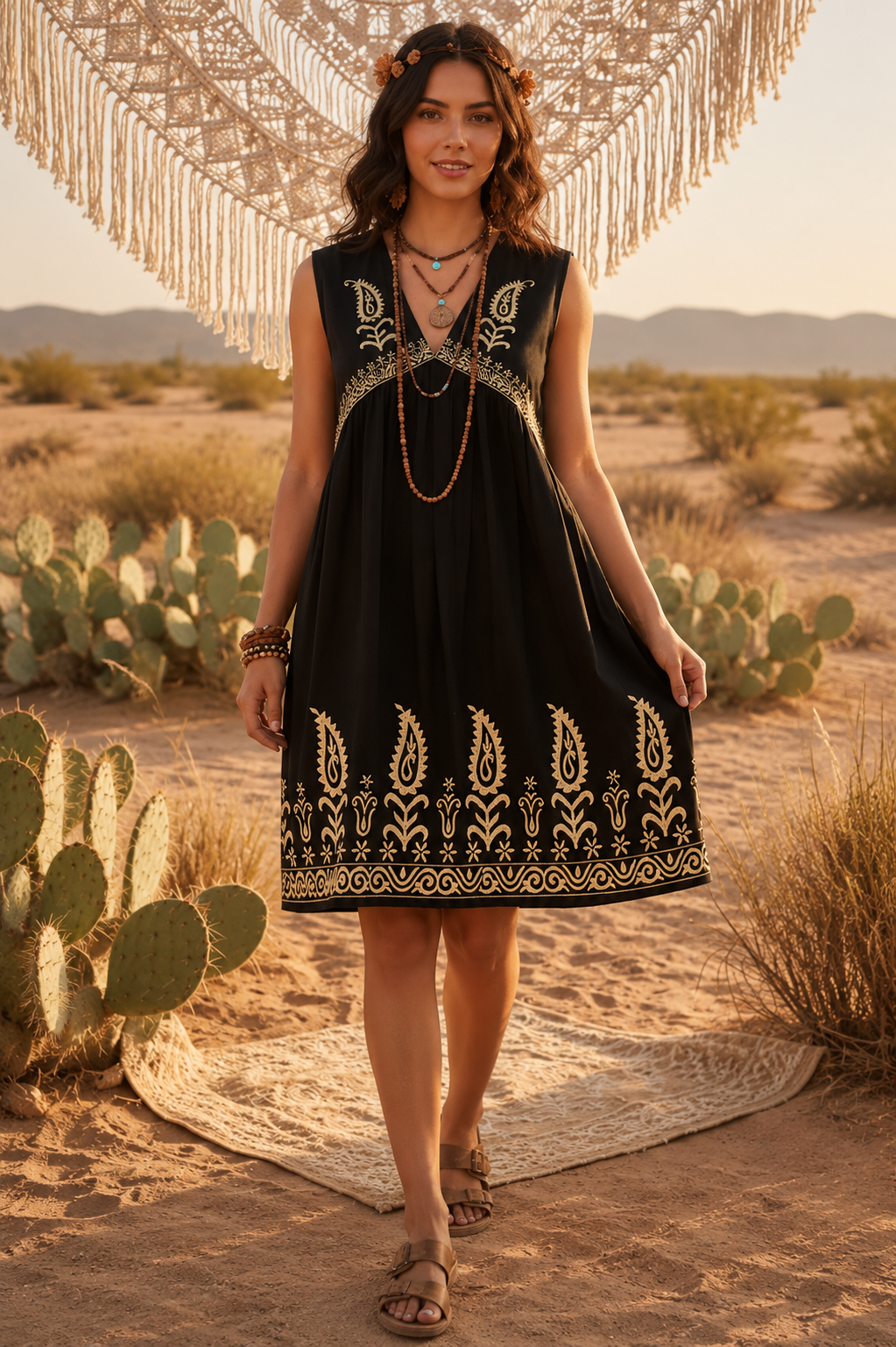 Noire Poplin Dress