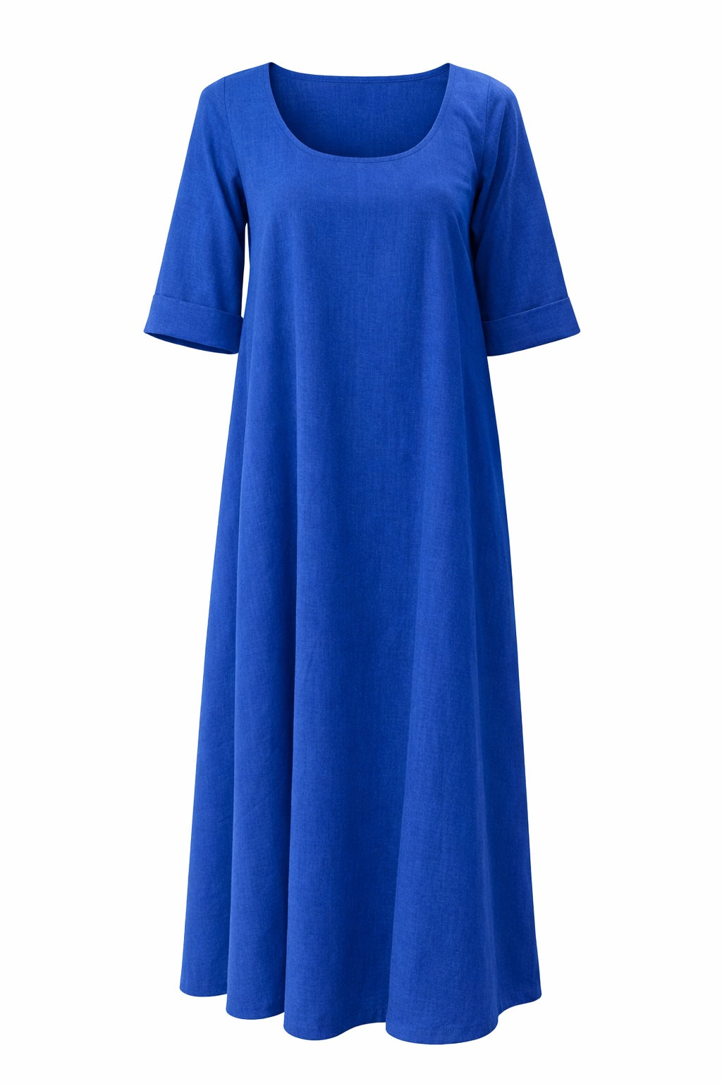 Aster Linen Dress- Blue