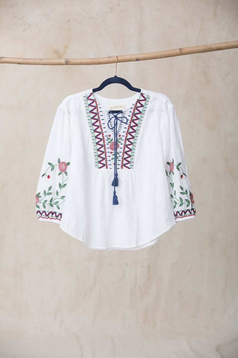 Blusa Jardín Blanco