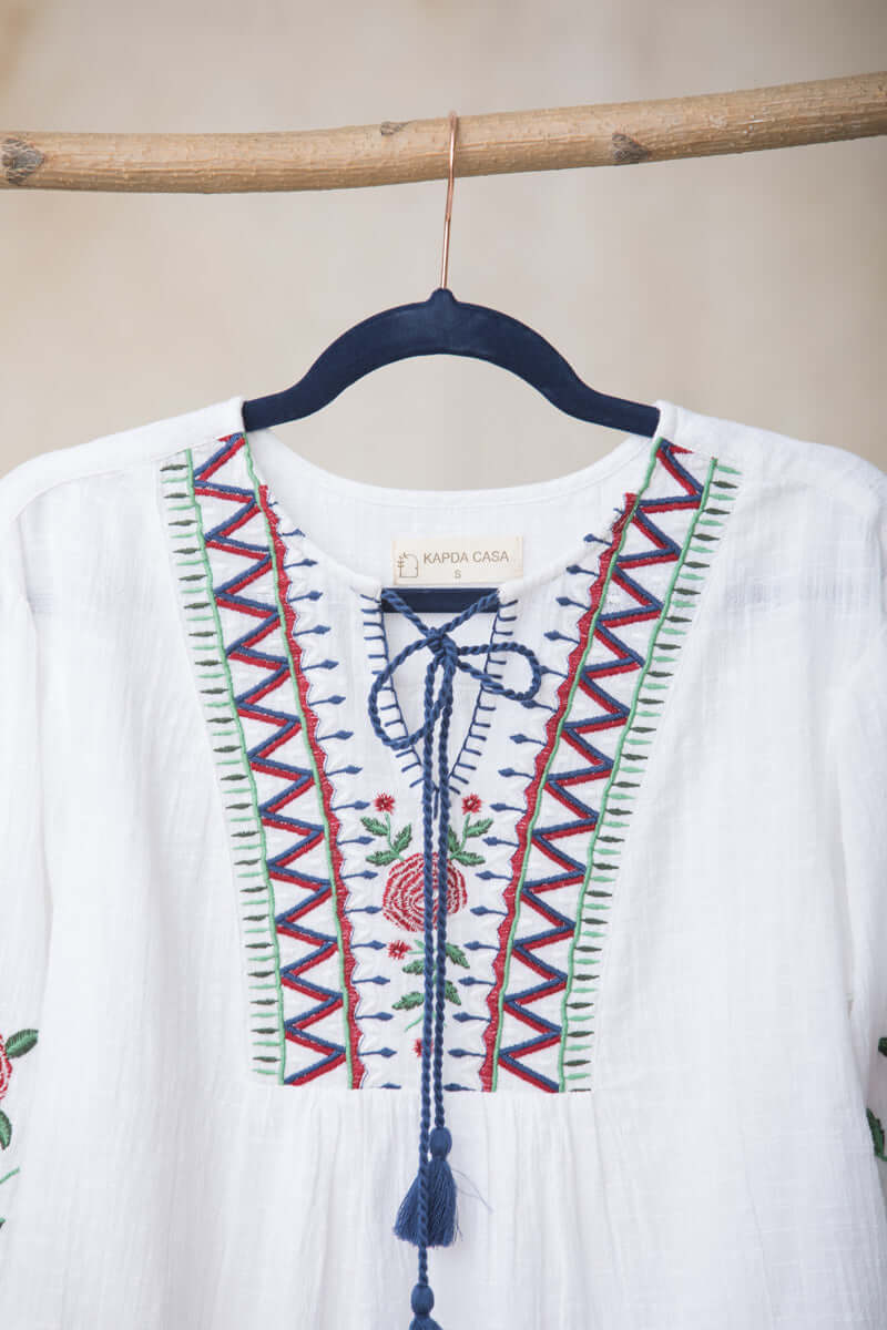 Blusa Jardín Blanco